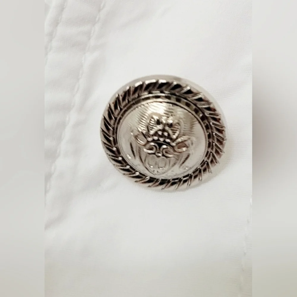 INC International Concepts Women Jacket Open Front Stretch Cotton White Medium P - Picture 10 of 16